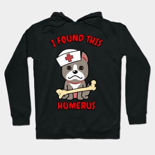 Funny grey dog is a nurse Hoodie